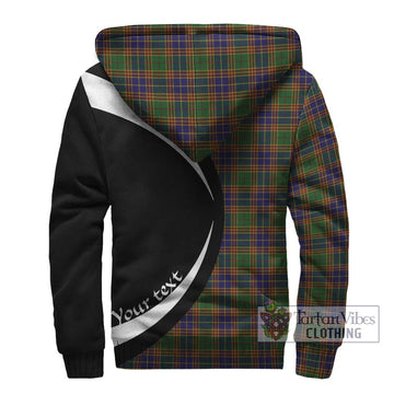 Stevenson Tartan Sherpa Hoodie with Family Crest Circle Style