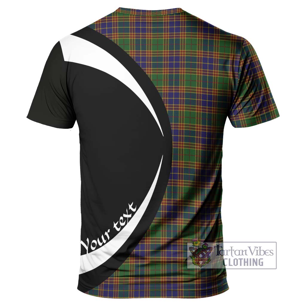 Tartan Vibes Clothing Stevenson Tartan T-Shirt with Family Crest Circle Style