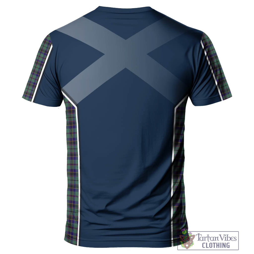 Tartan Vibes Clothing Stevenson Tartan T-Shirt with Family Crest and Scottish Thistle Vibes Sport Style