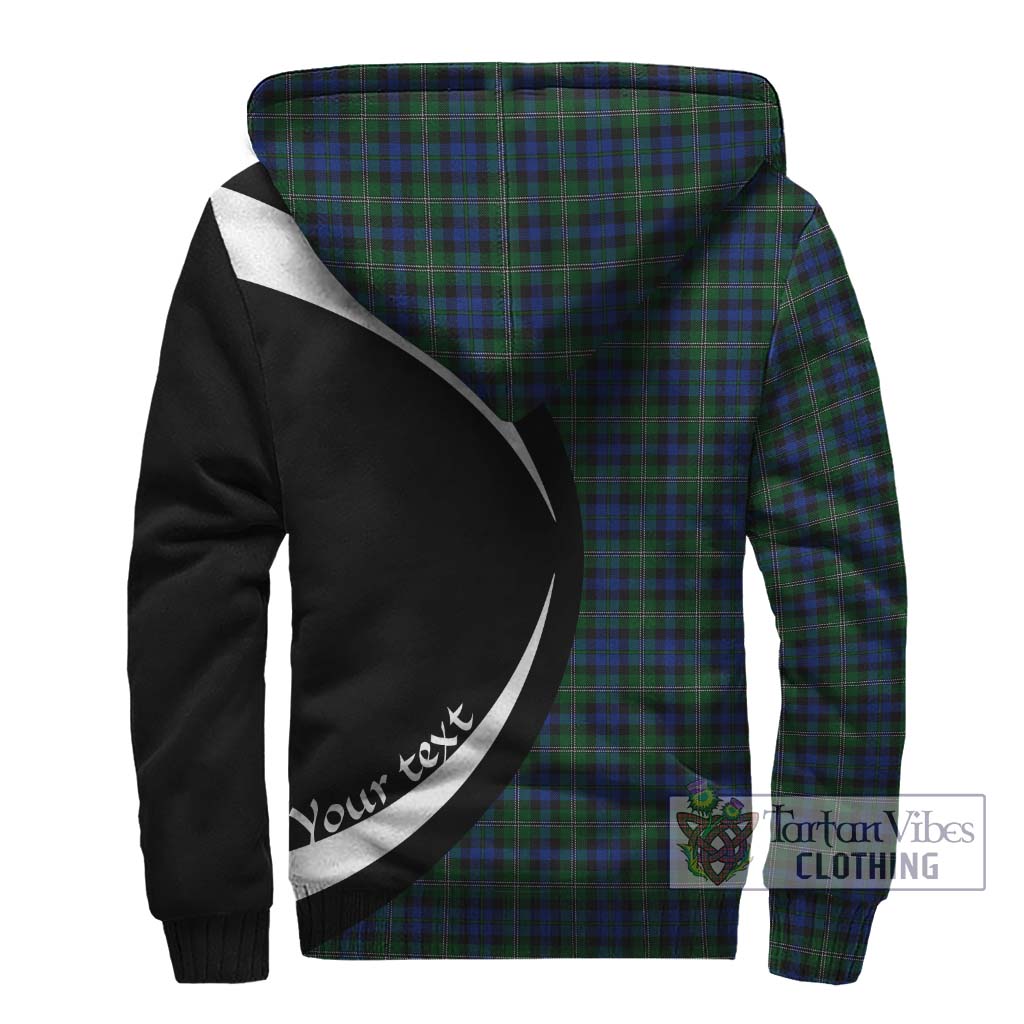 Stevenson Hunting Tartan Sherpa Hoodie with Family Crest Circle Style - Tartan Vibes Clothing