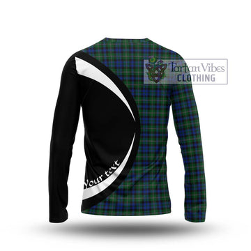 Stevenson Hunting Tartan Long Sleeve T-Shirt with Family Crest Circle Style