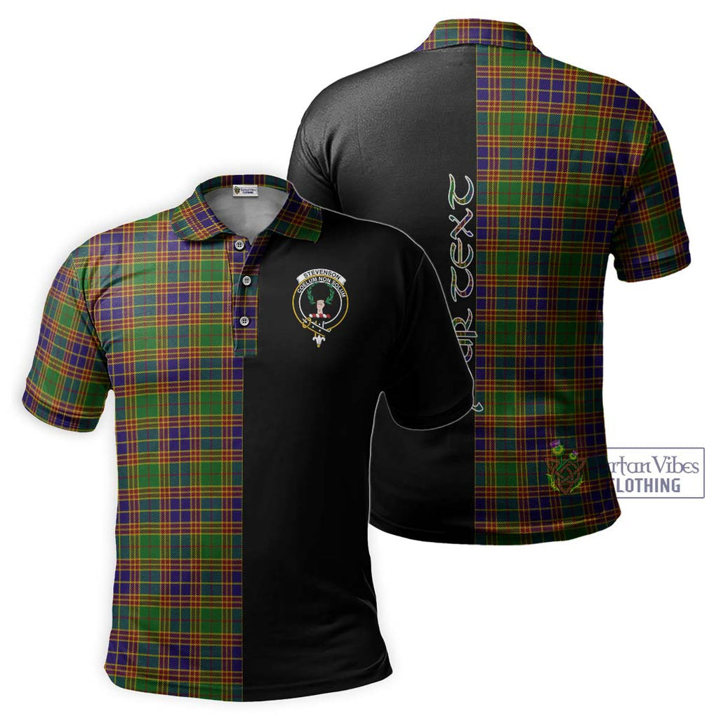 Stevenson Old Tartan Polo Shirt with Family Crest and Half Of Me Style Kid - Tartanvibesclothing Shop