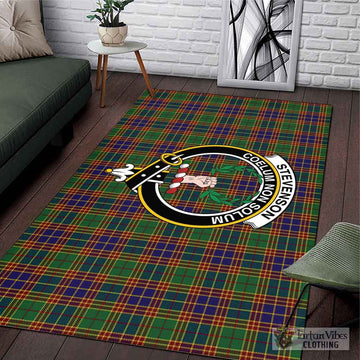 Stevenson Old Tartan Area Rug with Family Crest