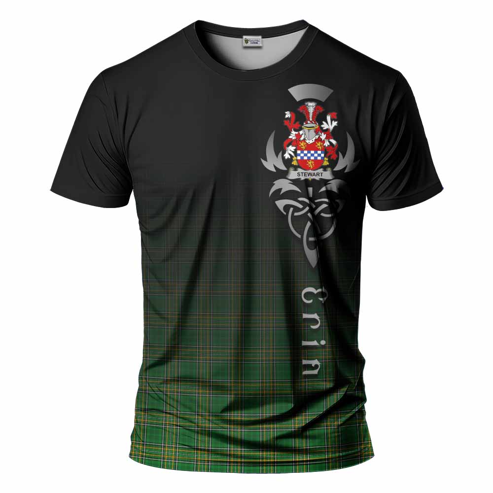 Stewart Irish Clan T-Shirt with Coat of Arms Erin Go Bragh Celtic Inspired Kid's Shirt - Tartan Vibes Clothing