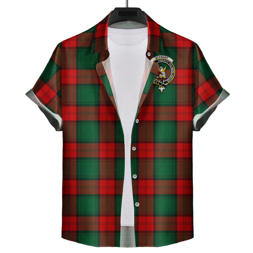 stewart-atholl-modern-tartan-short-sleeve-button-down-shirt-with-family-crest