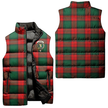 Stewart Atholl Modern Tartan Sleeveless Puffer Jacket with Family Crest