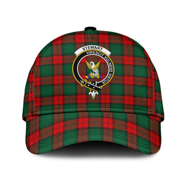 Stewart Atholl Modern Tartan Classic Cap with Family Crest