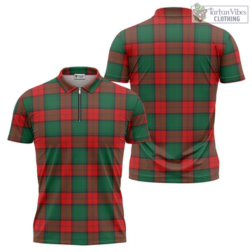 Stewart Atholl Modern Tartan Zipper Polo Shirt