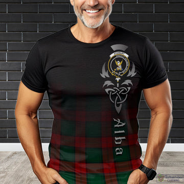 Stewart Atholl Modern Tartan T-Shirt Featuring Alba Gu Brath Family Crest Celtic Inspired