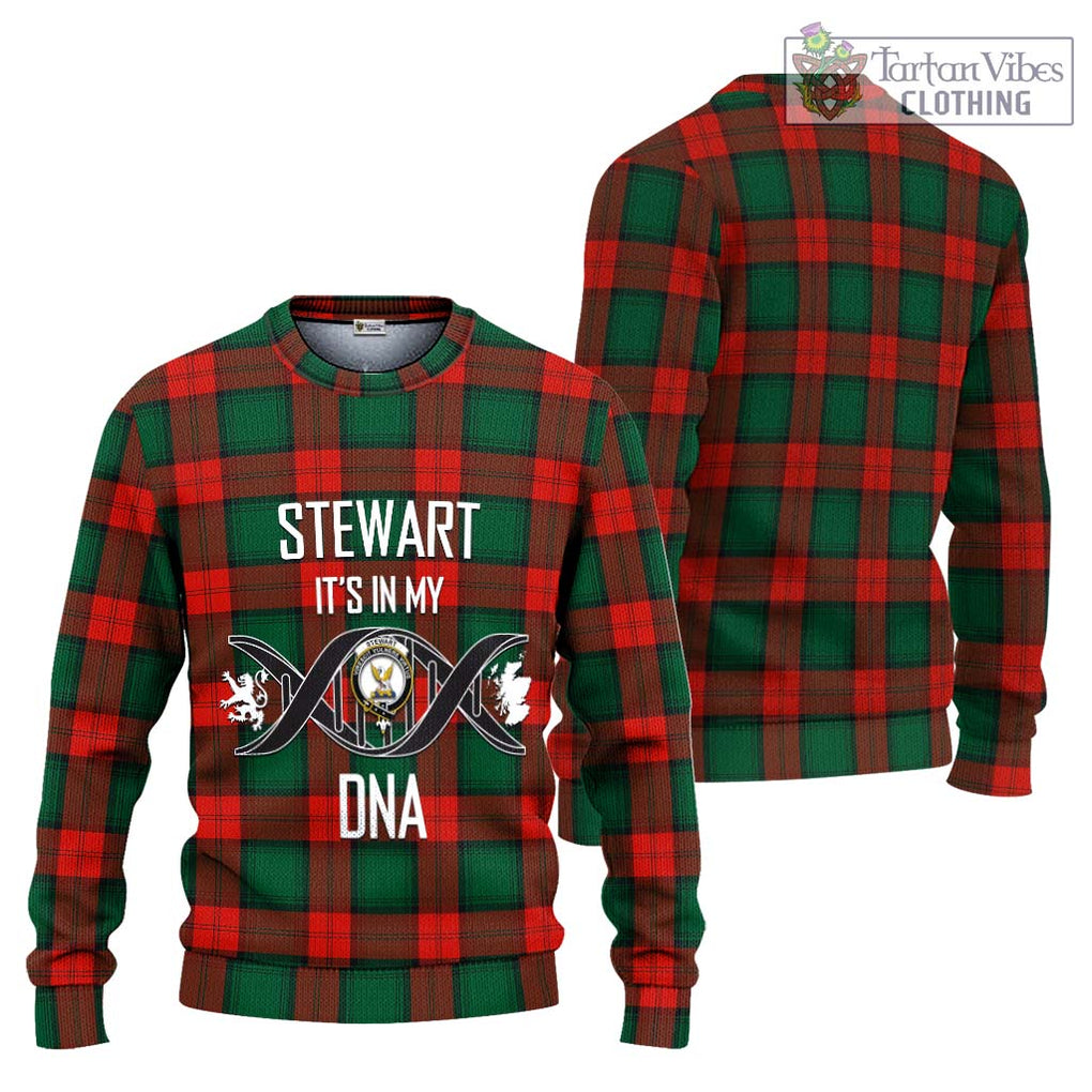 Stewart Atholl Modern Tartan Knitted Sweater with Family Crest DNA In Me Style Unisex - Tartanvibesclothing Shop