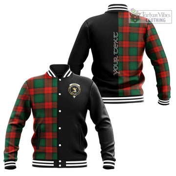 Stewart Atholl Modern Tartan Baseball Jacket with Family Crest and Half Of Me Style