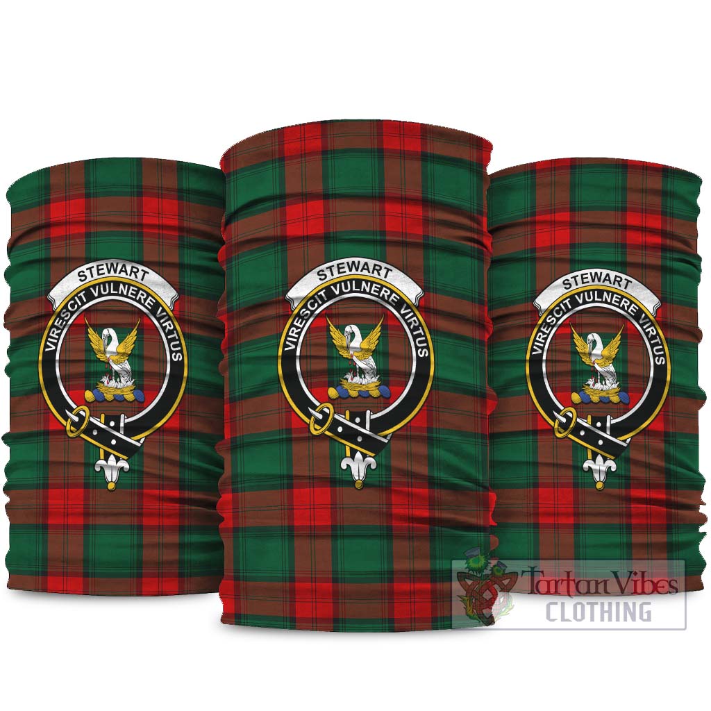 Stewart Atholl Modern Tartan Neck Gaiters, Tartan Bandanas, Tartan Head Band with Family Crest