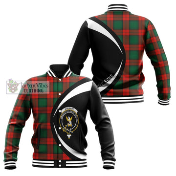 Stewart Atholl Modern Tartan Baseball Jacket with Family Crest Circle Style