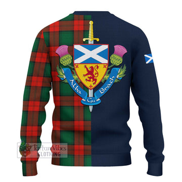 Stewart Atholl Modern Tartan Ugly Sweater with Scottish Lion Royal Arm Half Style