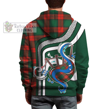 Stewart Atholl Modern Tartan Hoodie with Epic Bagpipe Style