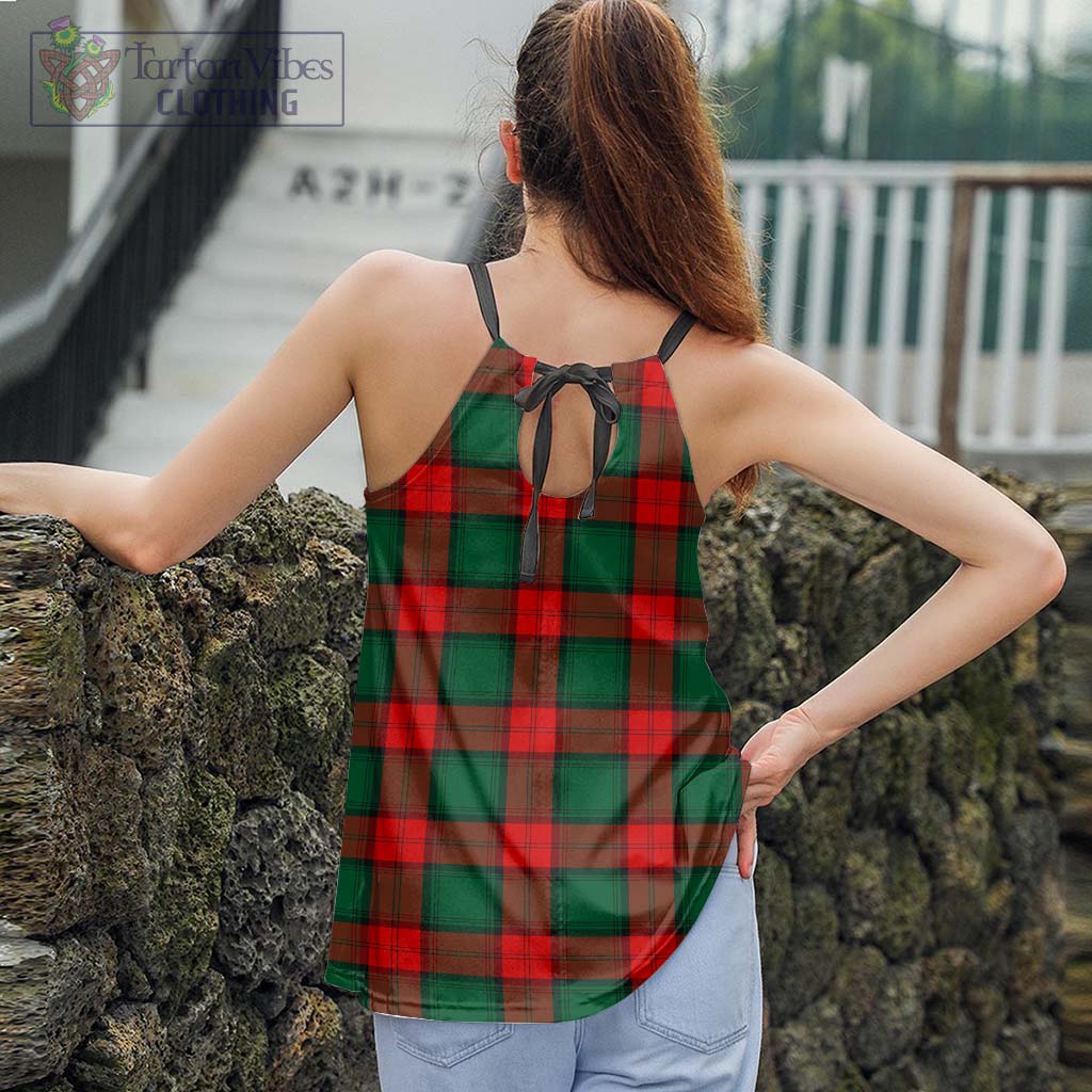 Tartan Vibes Clothing Stewart Atholl Modern Tartan Loose Halter Neck Camisole