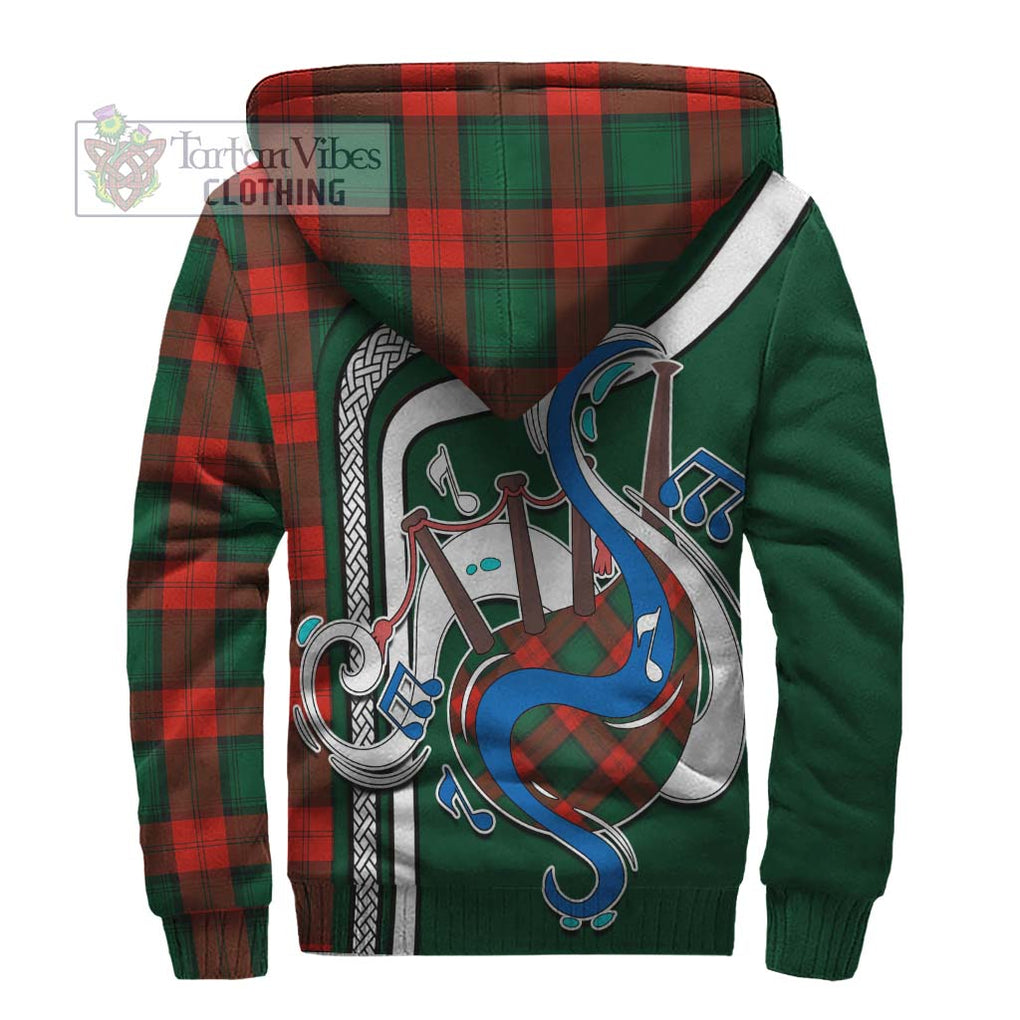 Stewart Atholl Modern Tartan Sherpa Hoodie with Epic Bagpipe Style - Tartanvibesclothing Shop