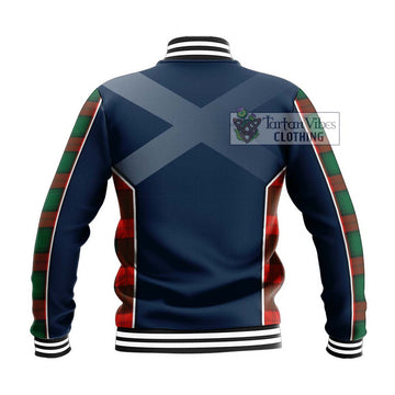 Stewart Atholl Modern Tartan Baseball Jacket with Family Crest and Lion Rampant Vibes Sport Style