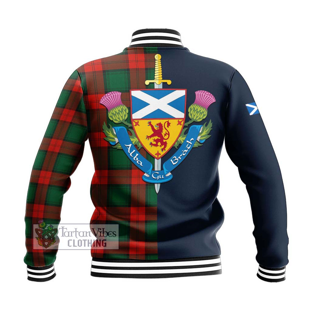 Tartan Vibes Clothing Stewart Atholl Modern Tartan Baseball Jacket with Scottish Lion Royal Arm Half Style