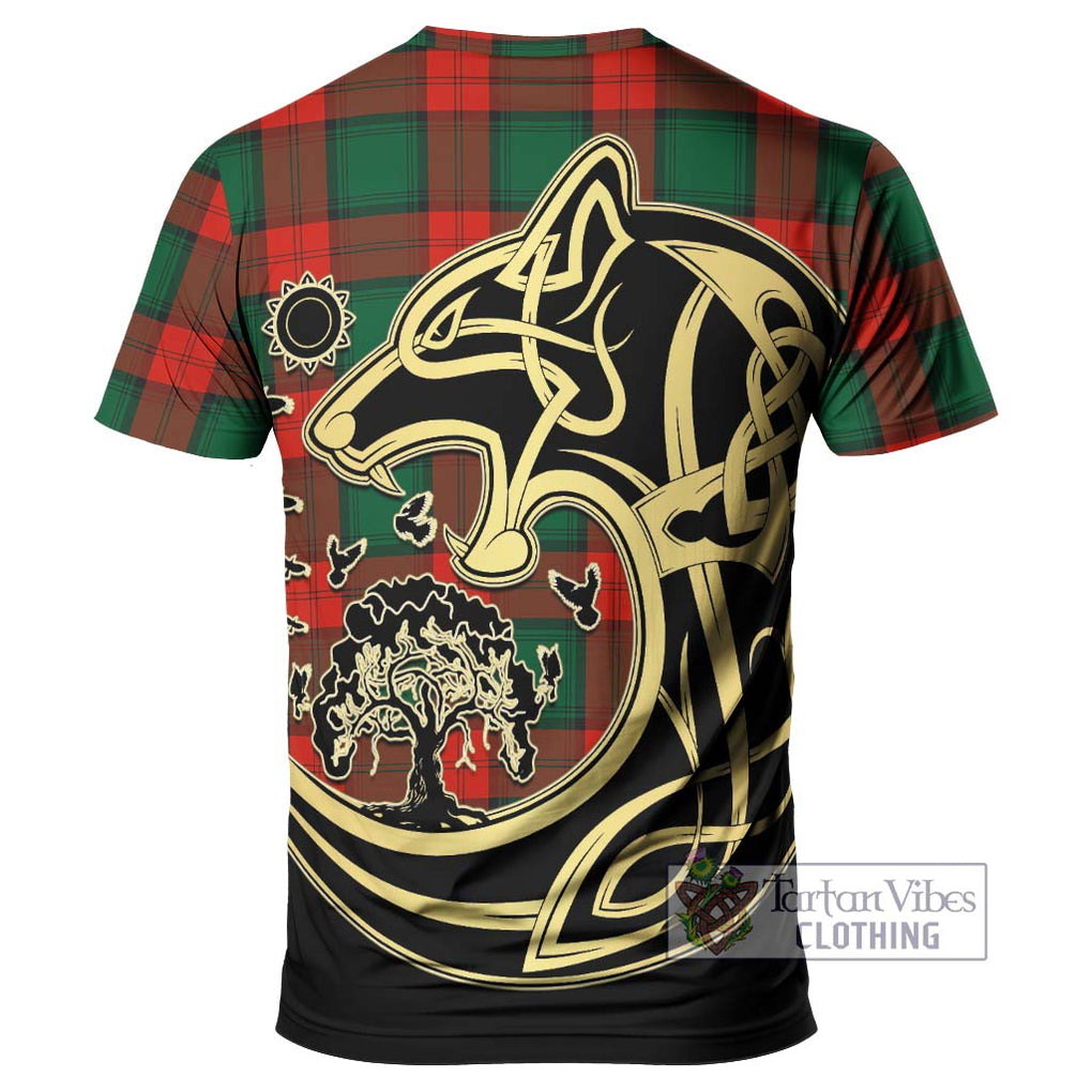 Stewart Atholl Modern Tartan T-Shirt with Family Crest Celtic Wolf Style - Tartan Vibes Clothing