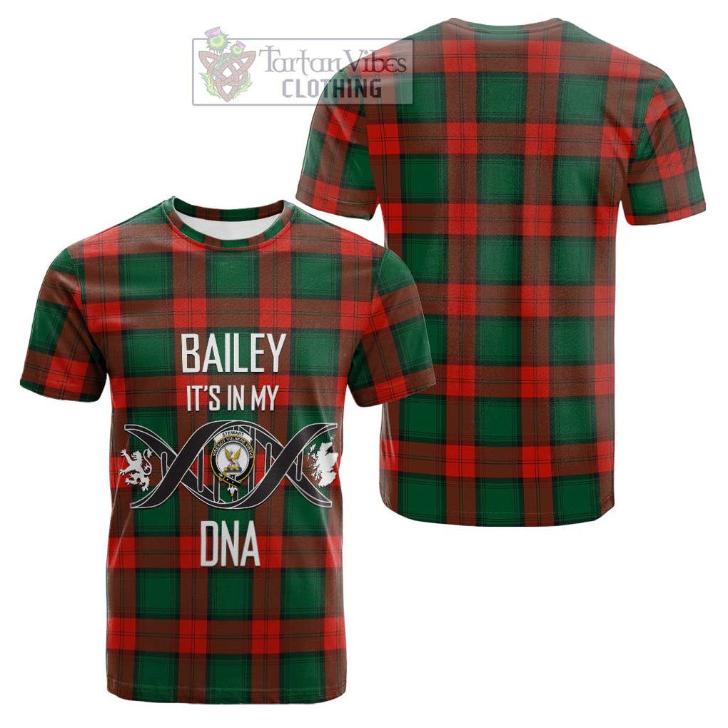 Tartan Vibes Clothing Stewart Atholl Modern Tartan Cotton T-shirt with Family Crest DNA In Me Style