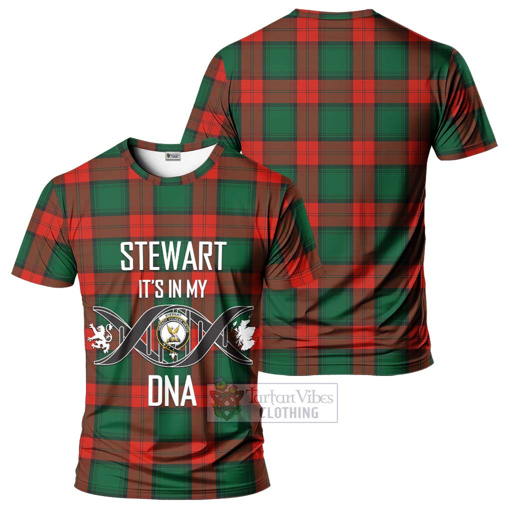 Stewart Atholl Modern Tartan T-Shirt with Family Crest DNA In Me Style - Tartan Vibes Clothing