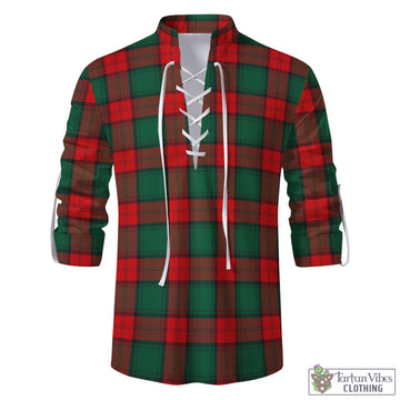 Stewart Atholl Modern Tartan Men's Scottish Traditional Jacobite Ghillie Kilt Shirt