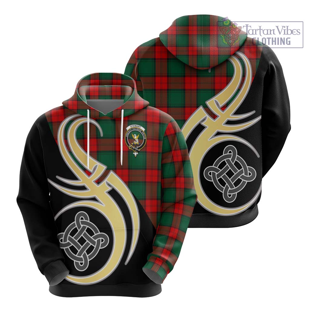 Stewart Atholl Modern Tartan Hoodie with Family Crest and Celtic Symbol Style - Tartan Vibes Clothing