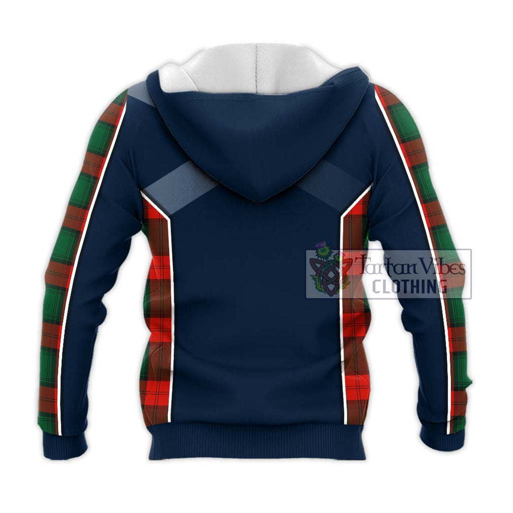 Stewart Atholl Modern Tartan Knitted Hoodie with Family Crest and Lion Rampant Vibes Sport Style - Tartan Vibes Clothing