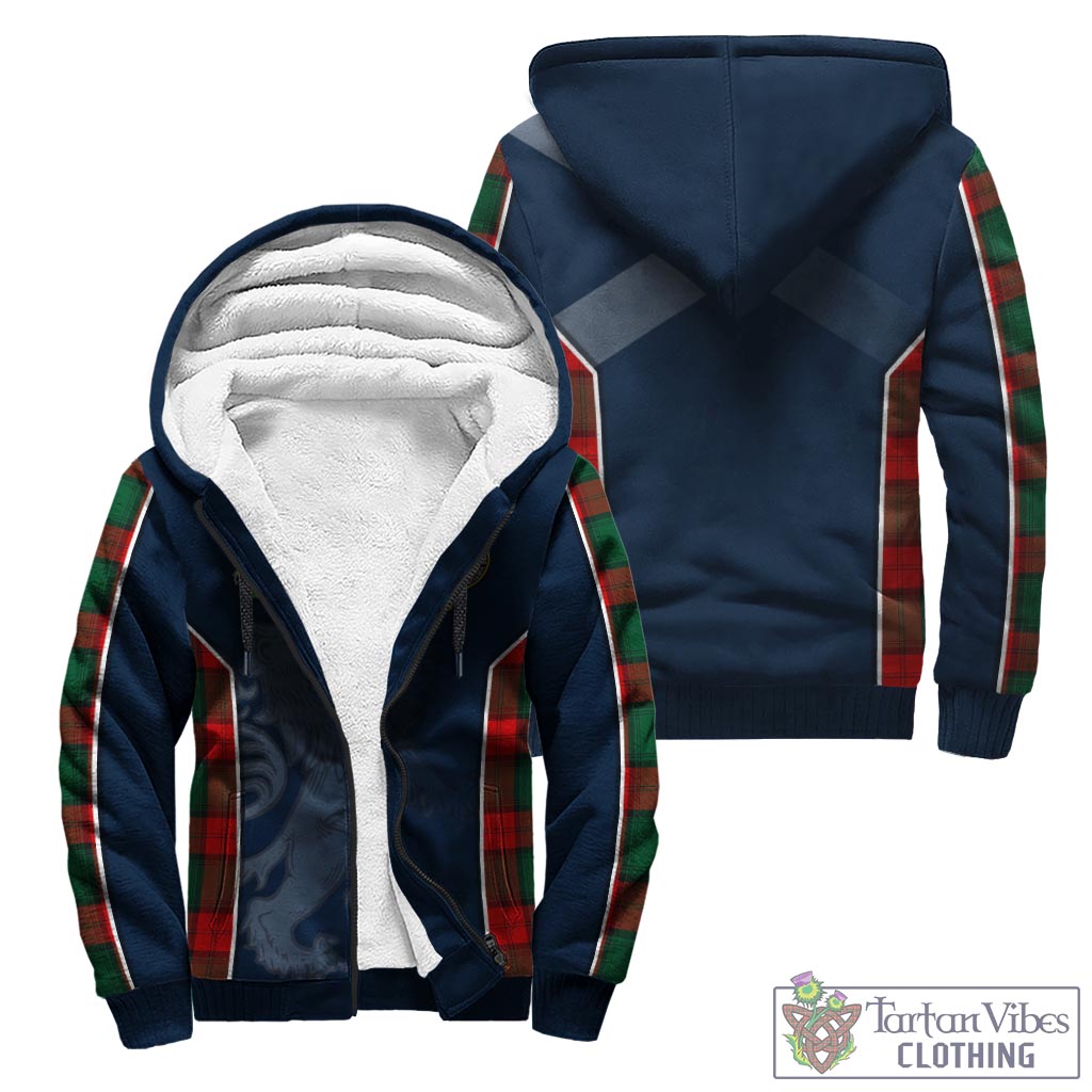 Tartan Vibes Clothing Stewart Atholl Modern Tartan Sherpa Hoodie with Family Crest and Lion Rampant Vibes Sport Style