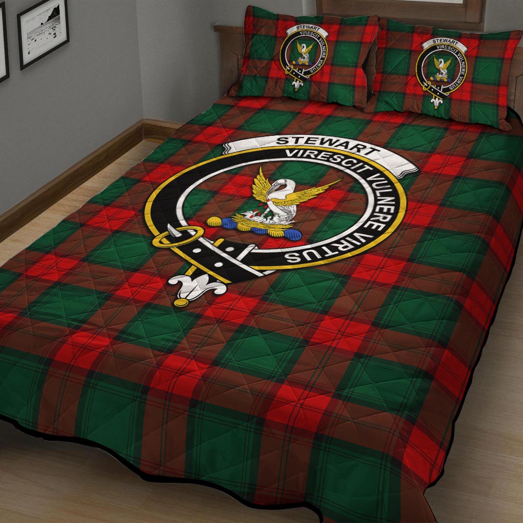 Stewart Atholl Modern Tartan Quilt Bed Set with Family Crest - Tartan Vibes Clothing