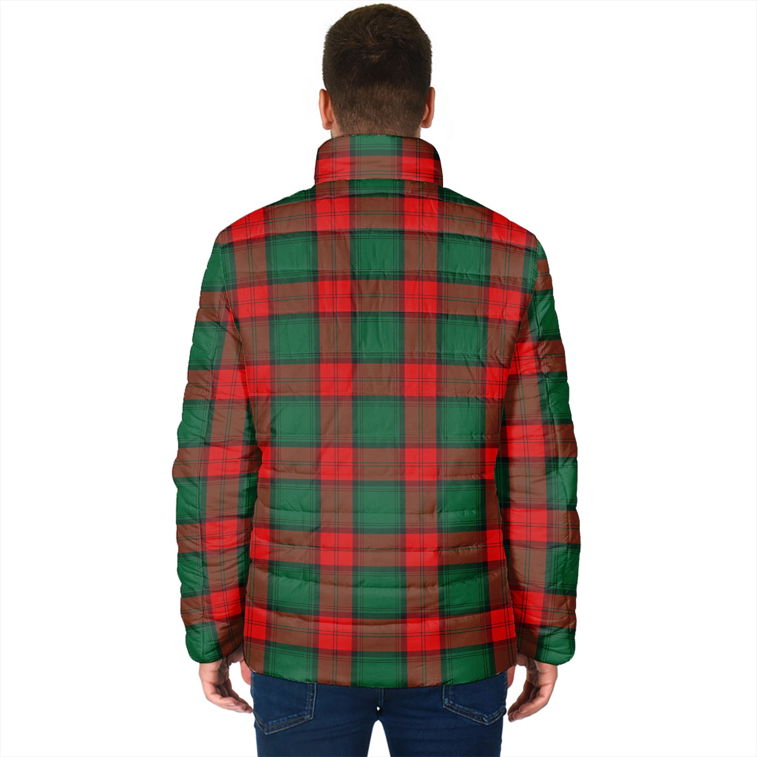 Stewart Atholl Modern Tartan Padded Jacket with Family Crest - Tartan Vibes Clothing