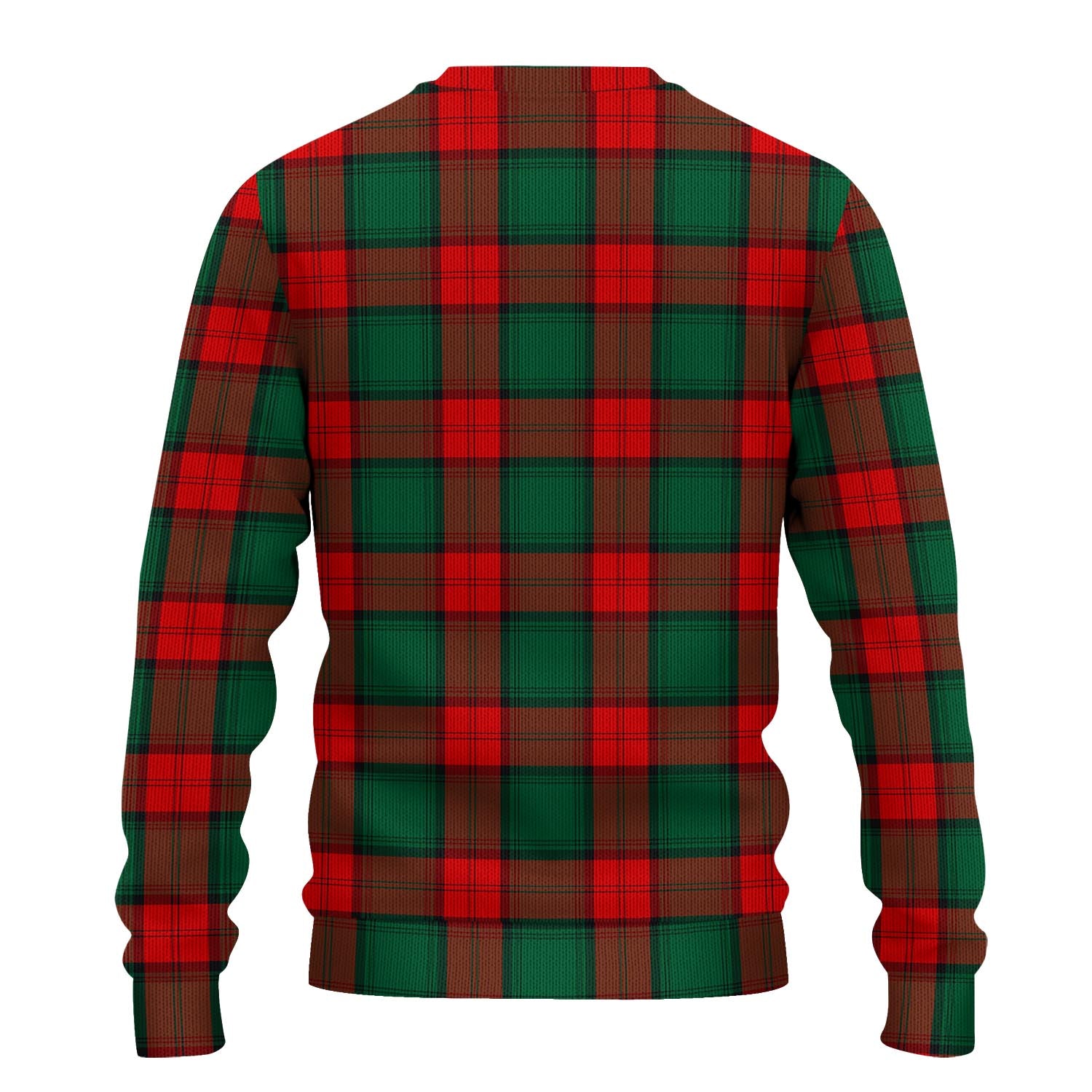 Stewart Atholl Modern Tartan Knitted Sweater with Family Crest - Tartanvibesclothing