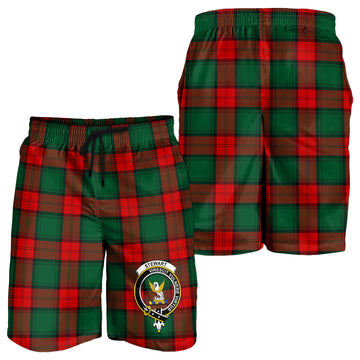 Stewart Atholl Modern Tartan Mens Shorts with Family Crest