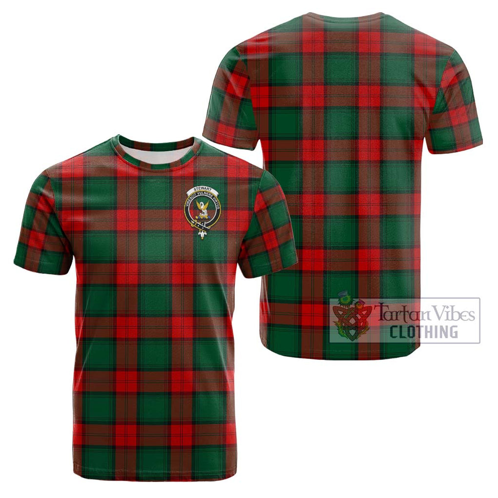 Stewart Atholl Modern Tartan Cotton T-Shirt with Family Crest Kid's Shirt - Tartanvibesclothing Shop