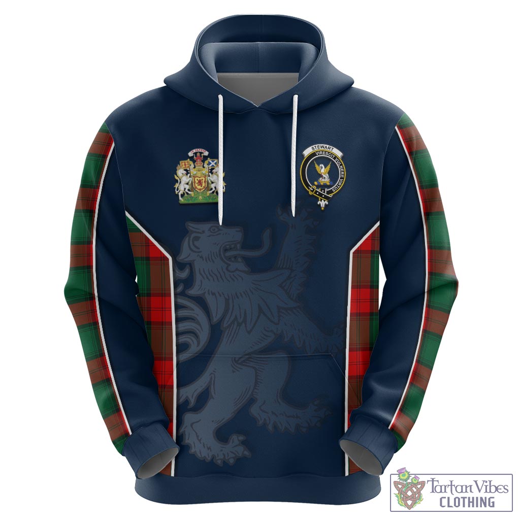 Tartan Vibes Clothing Stewart Atholl Modern Tartan Hoodie with Family Crest and Lion Rampant Vibes Sport Style