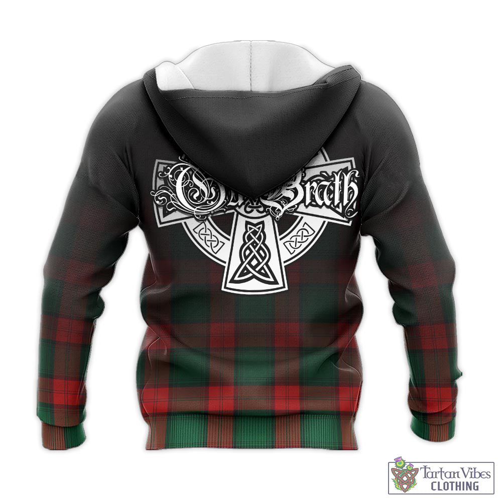 Tartan Vibes Clothing Stewart Atholl Modern Tartan Knitted Hoodie Featuring Alba Gu Brath Family Crest Celtic Inspired