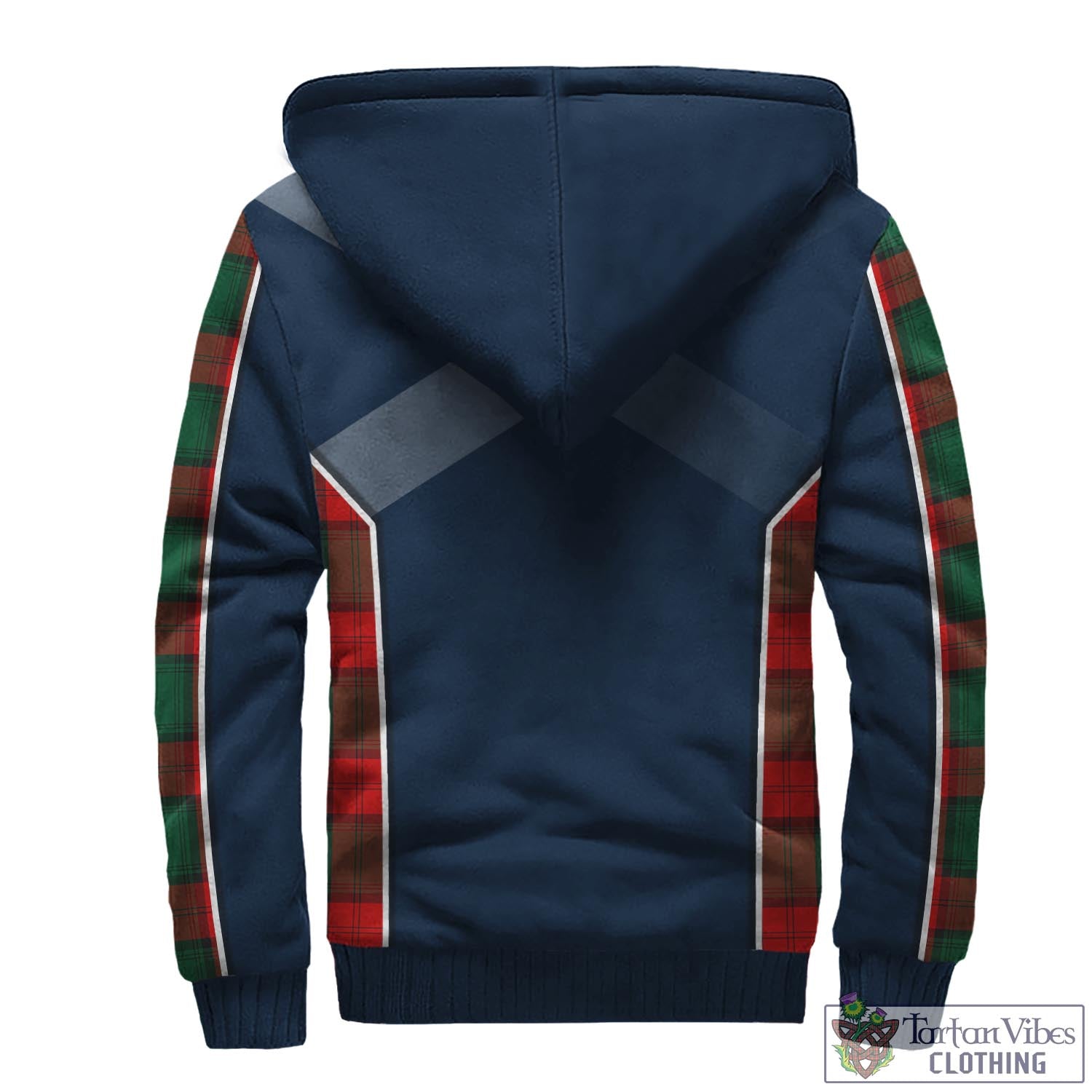 Tartan Vibes Clothing Stewart Atholl Modern Tartan Sherpa Hoodie with Family Crest and Lion Rampant Vibes Sport Style