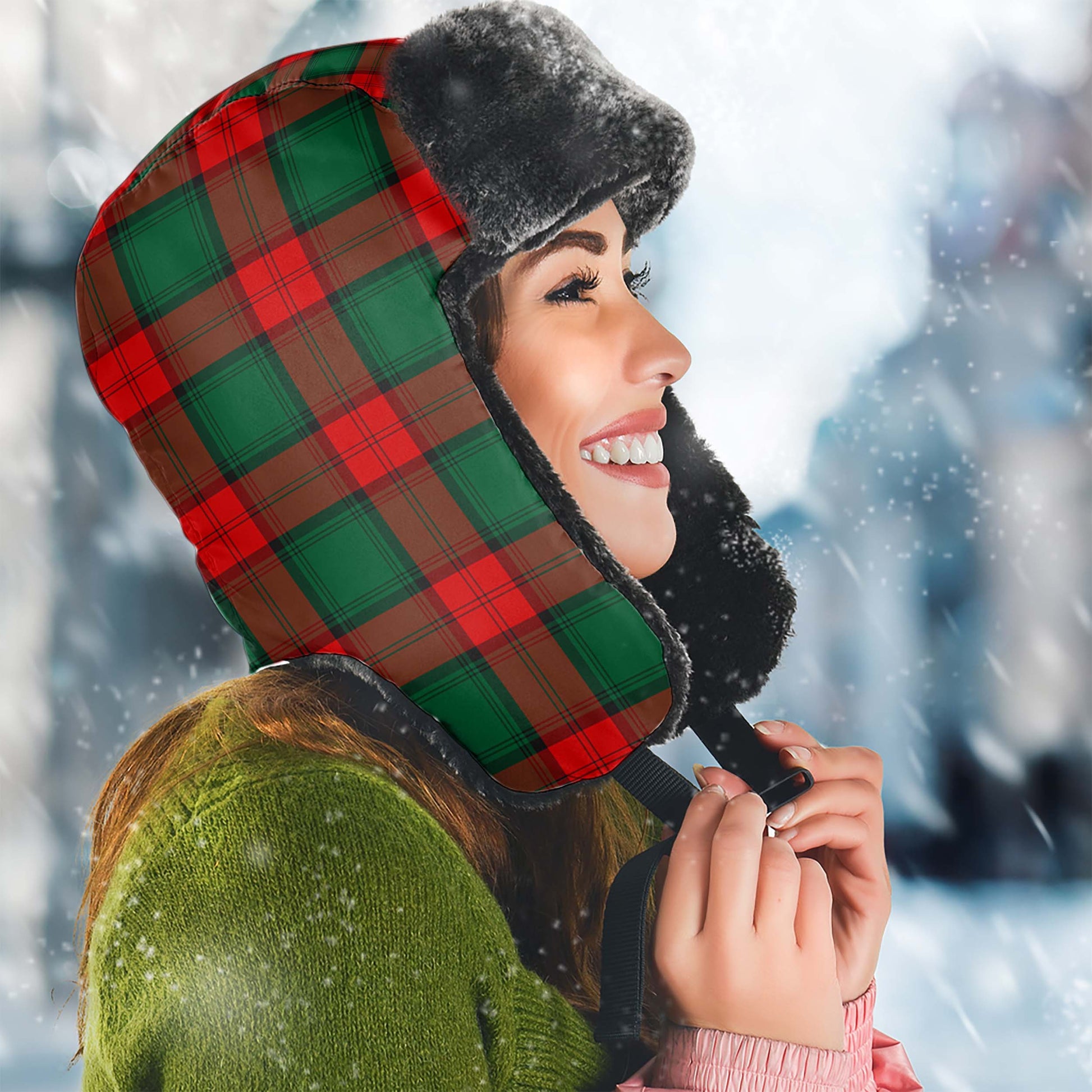 Stewart Atholl Modern Tartan Winter Trapper Hat - Tartanvibesclothing