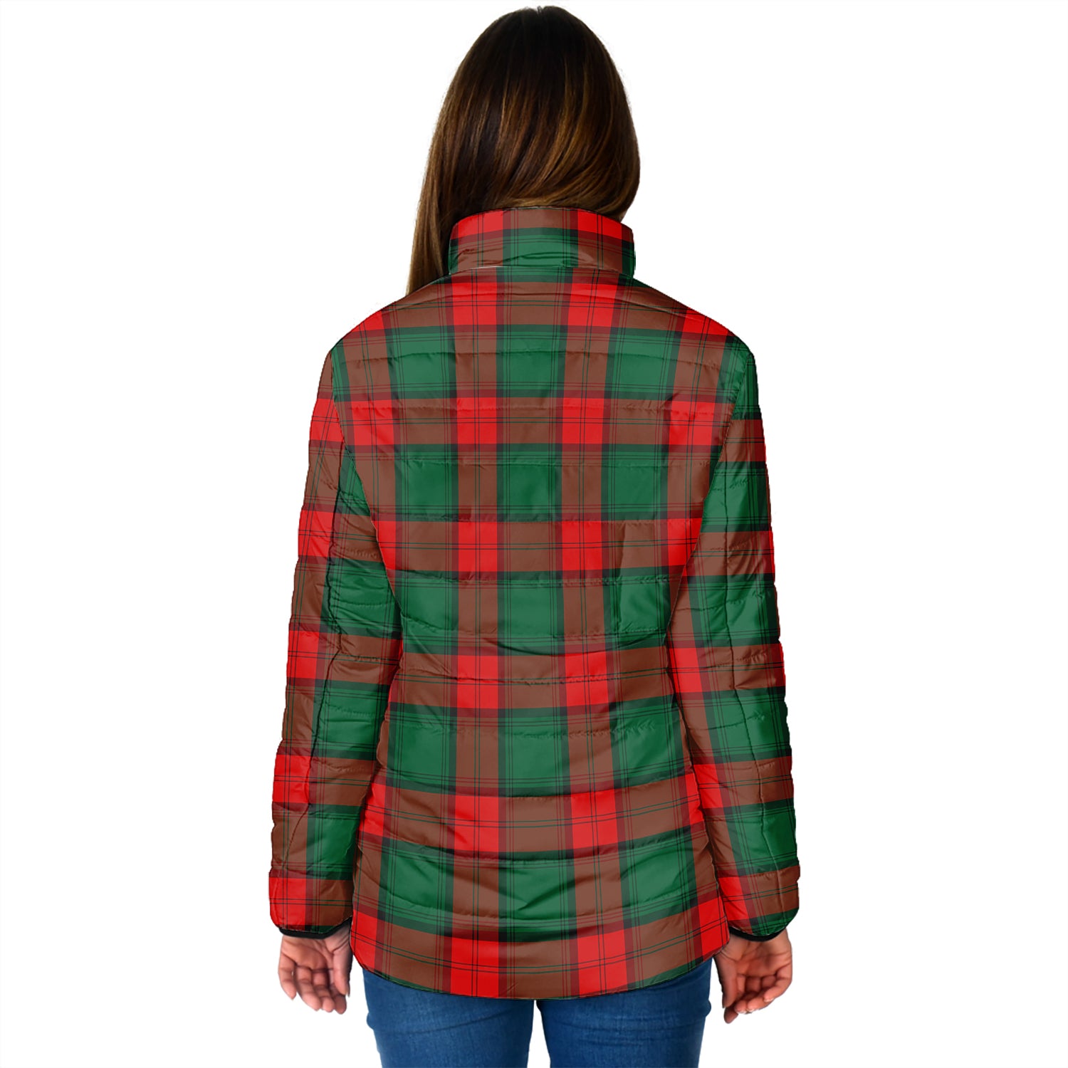 Stewart Atholl Modern Tartan Padded Jacket with Family Crest - Tartan Vibes Clothing