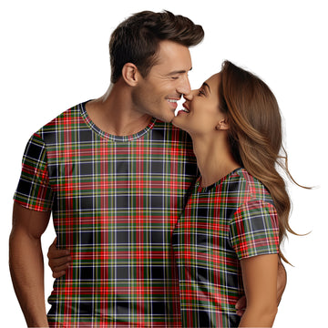 Stewart Black Tartan T-Shirt