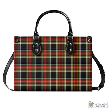 Stewart Black Tartan Luxury Leather Handbags