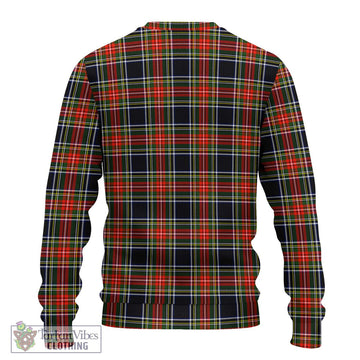 Stewart Black Tartan Ugly Sweater with Family Crest DNA In Me Style