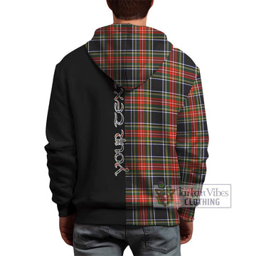 Stewart Black Tartan Hoodie with Family Crest and Half Of Me Style