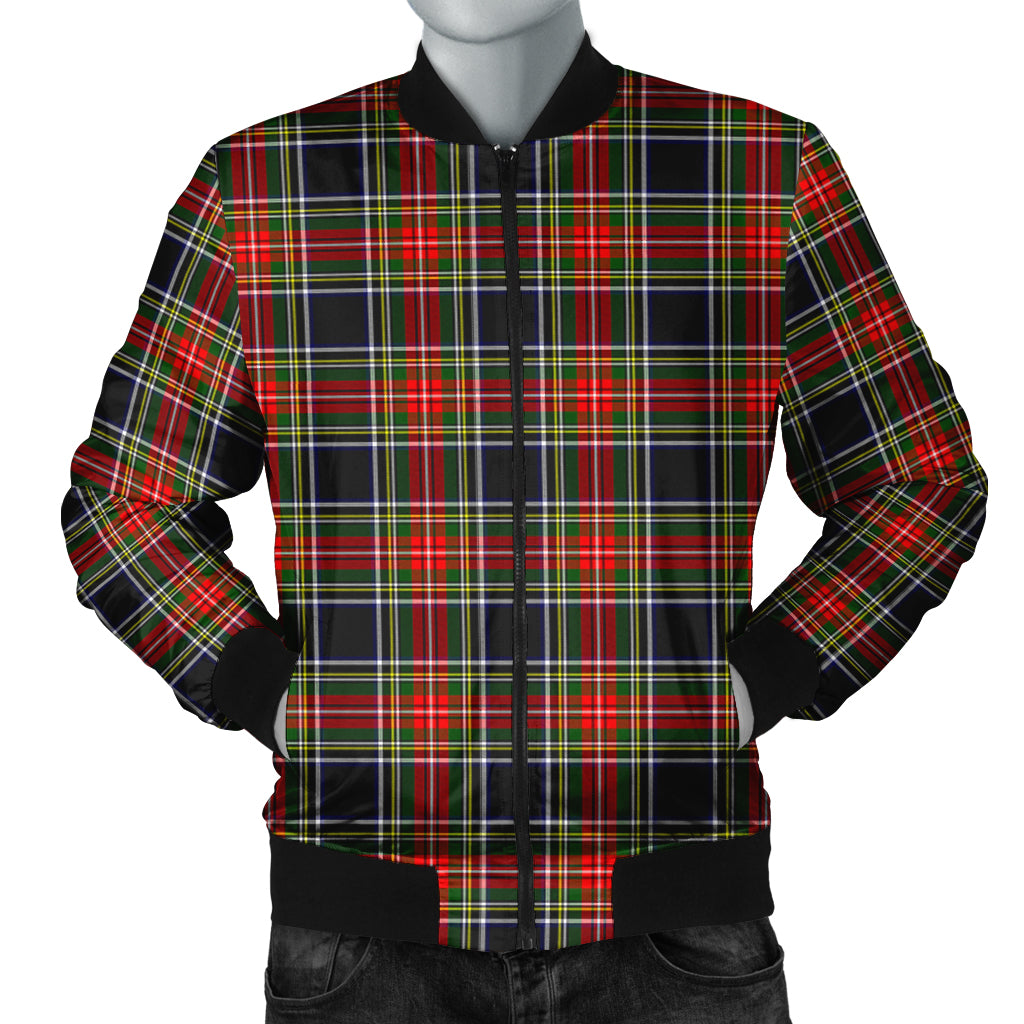 stewart-black-tartan-bomber-jacket