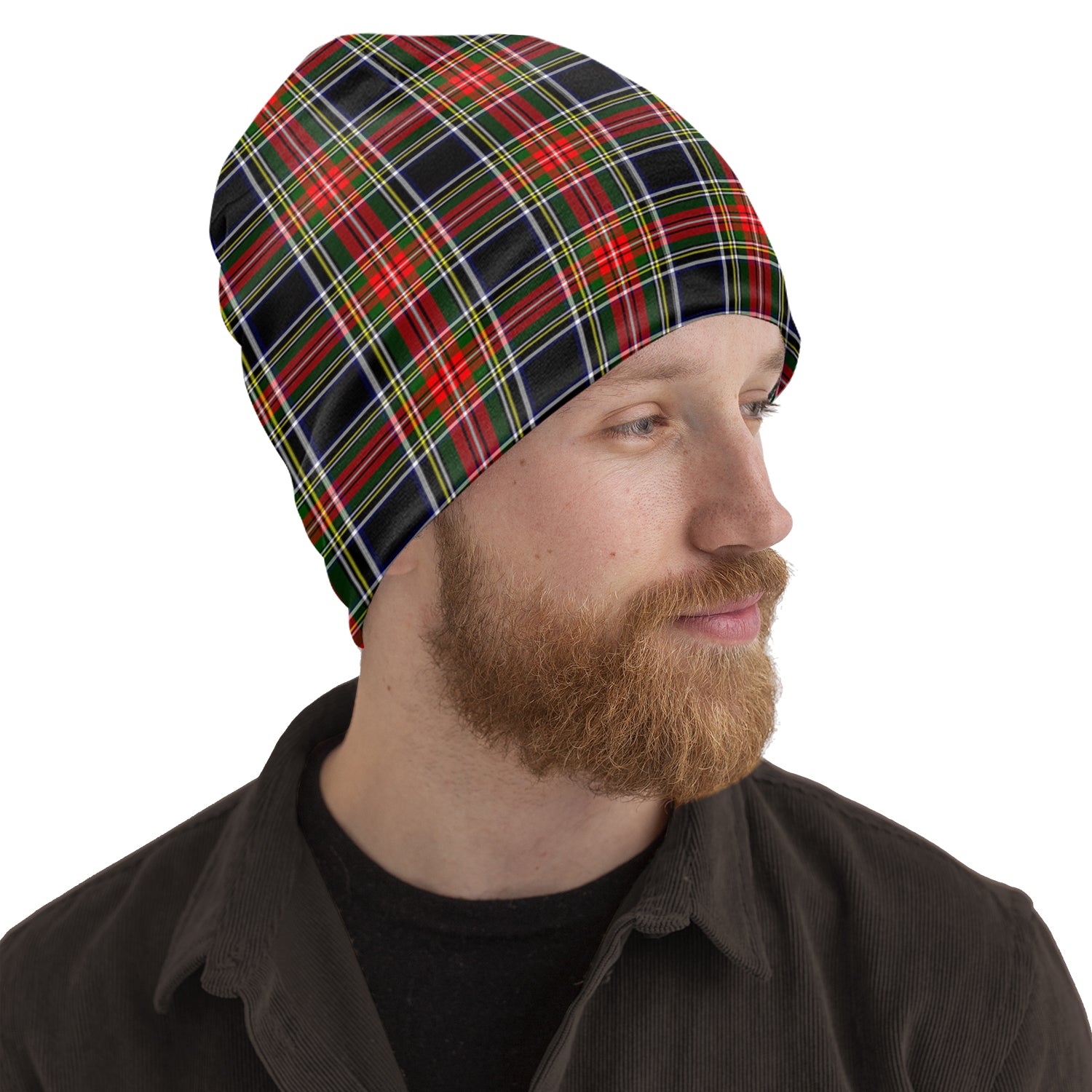 Stewart Black Tartan Beanies Hat - Tartan Vibes Clothing