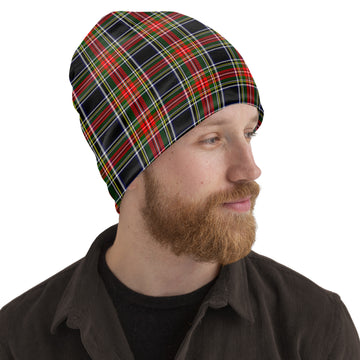 Stewart Black Tartan Beanies Hat