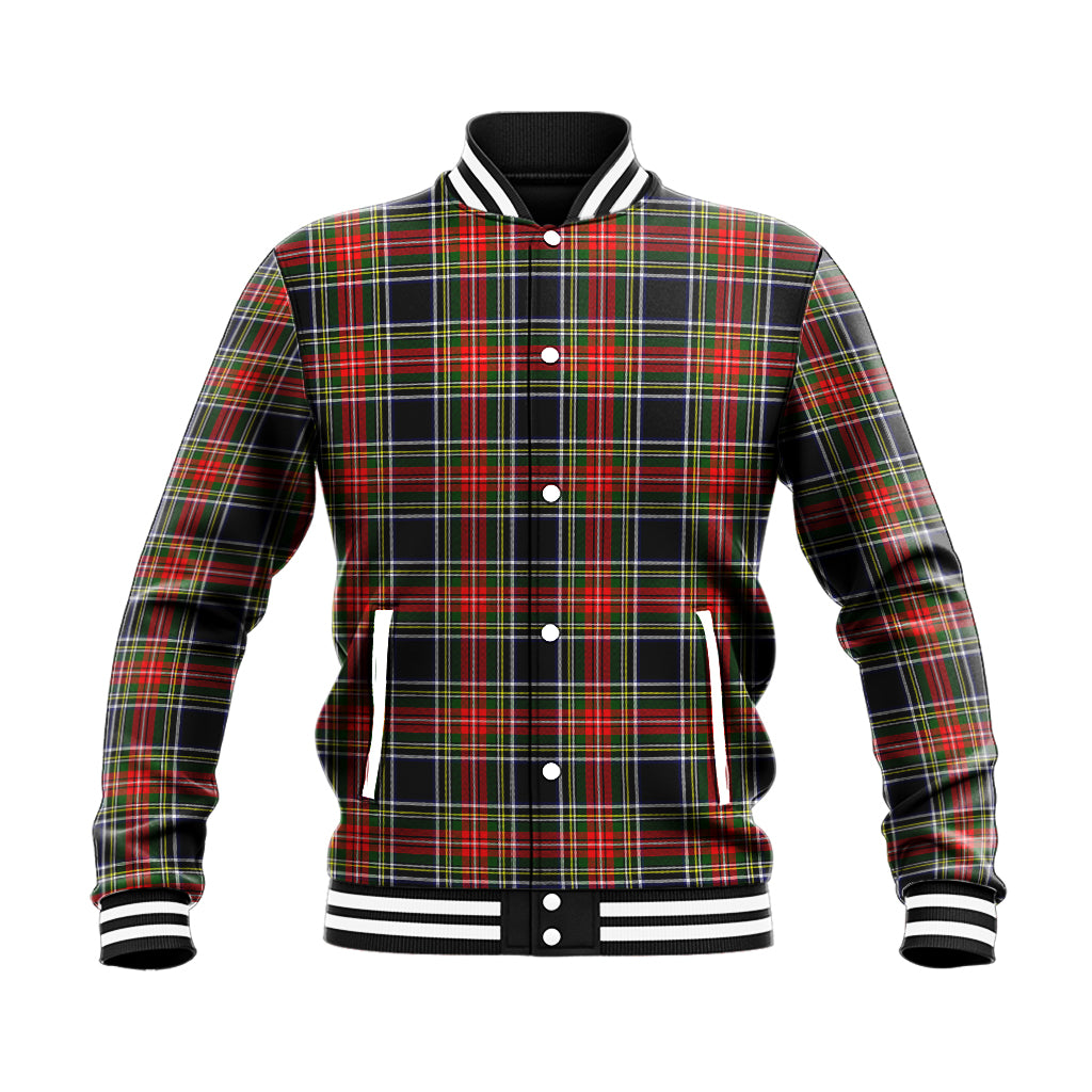 Stewart Black Tartan Baseball Jacket - Tartan Vibes Clothing