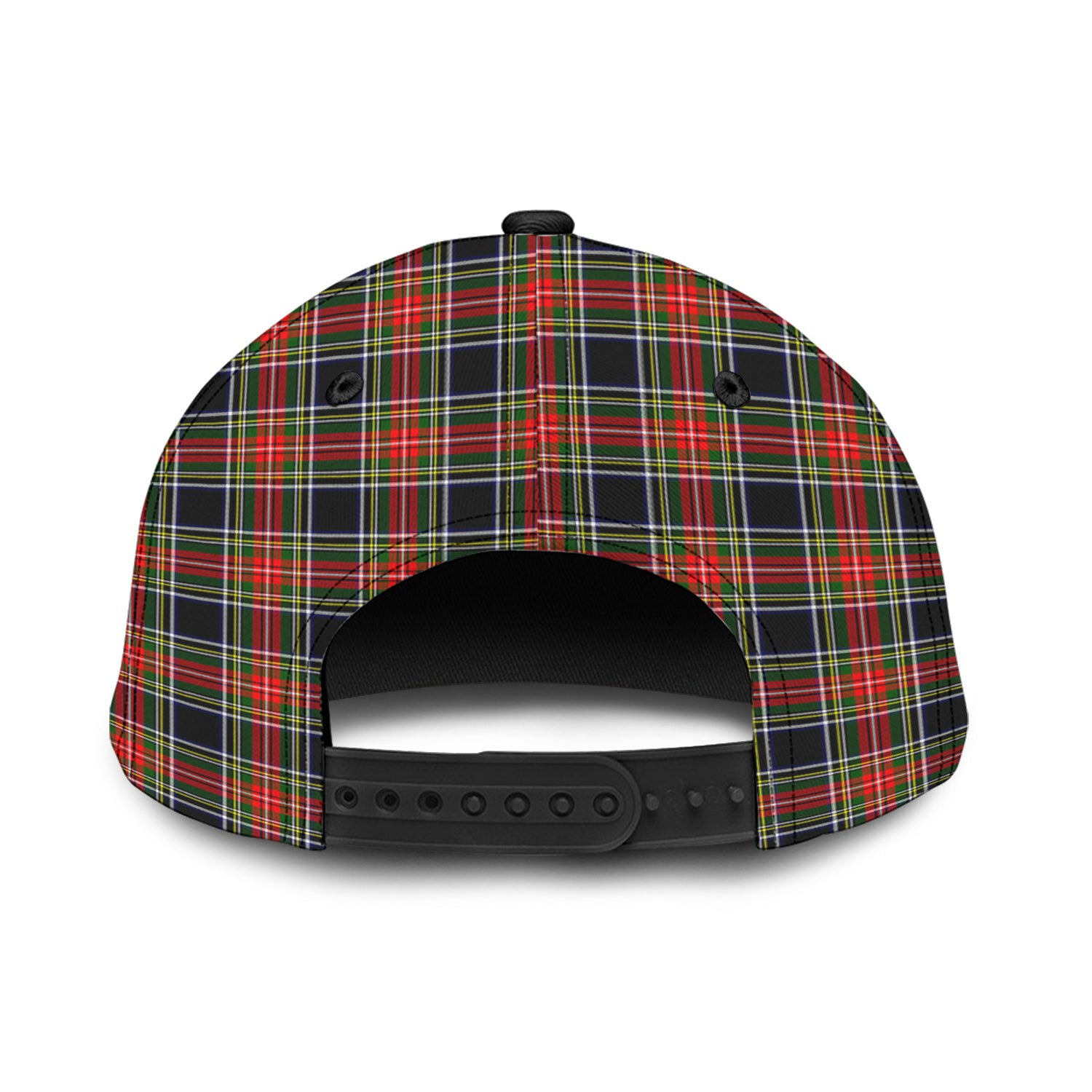 Stewart Black Tartan Classic Cap with Family Crest - Tartan Vibes Clothing