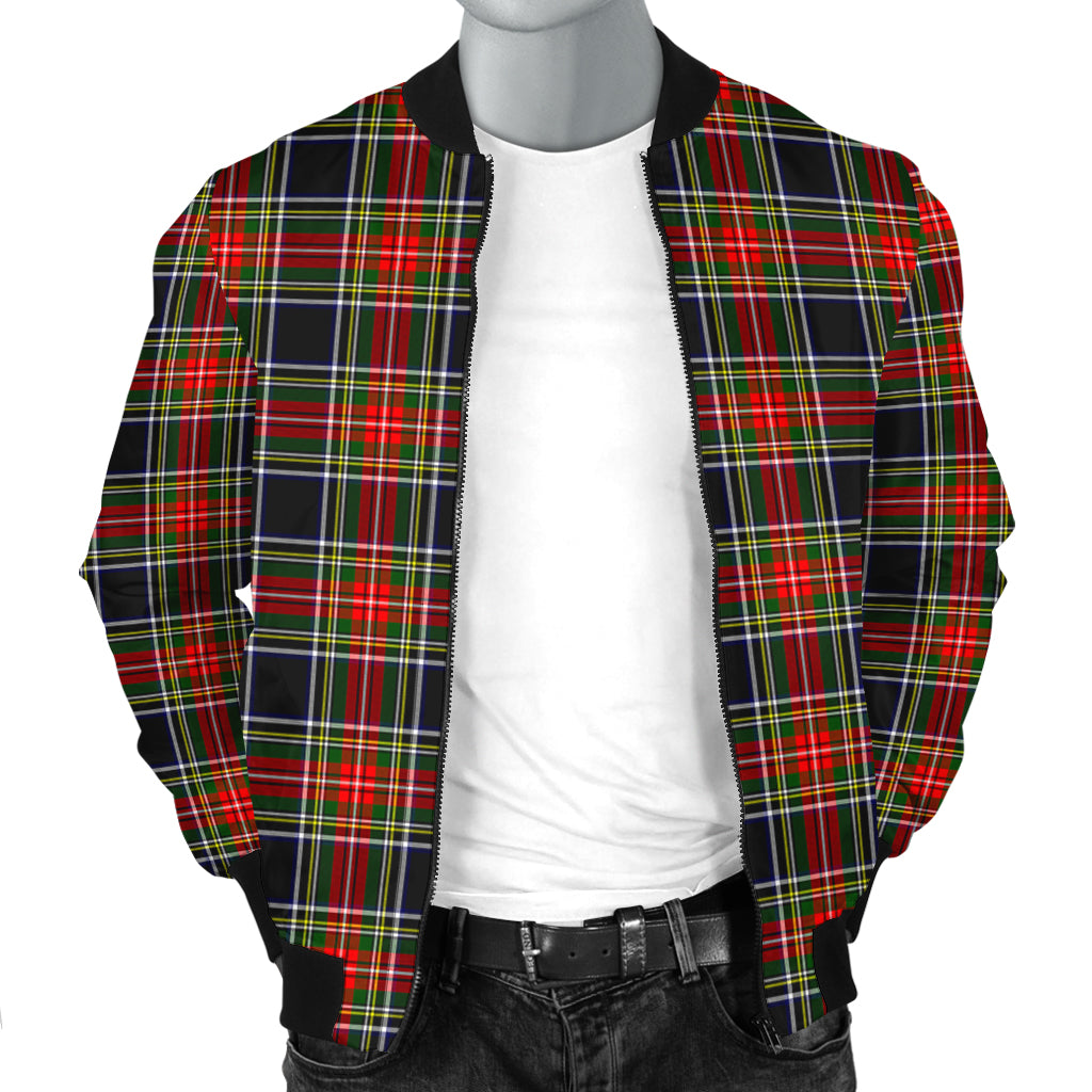 stewart-black-tartan-bomber-jacket